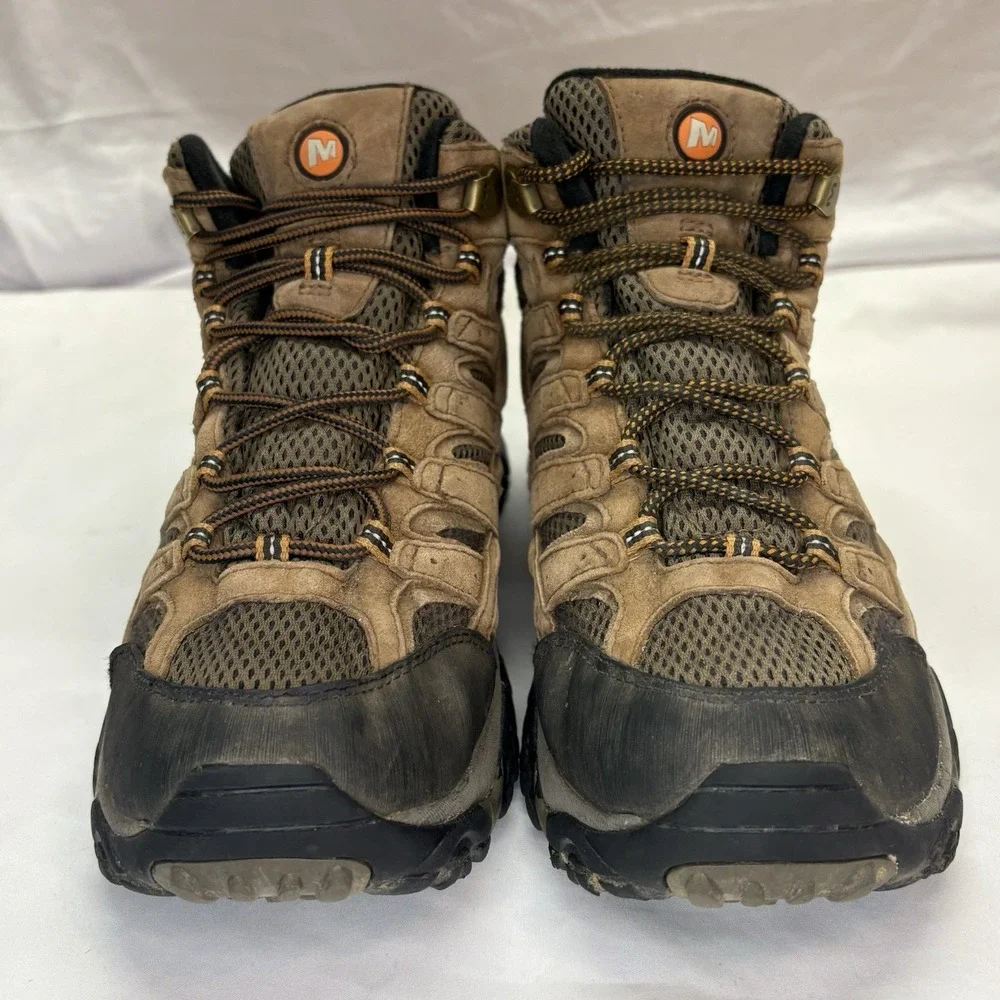 Merrell Moab 3 Mid Waterproof Hiking Boots Men's Size US 10.5 Earth Brown J06051